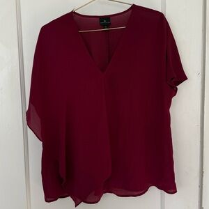 Worthington red v neck blouse